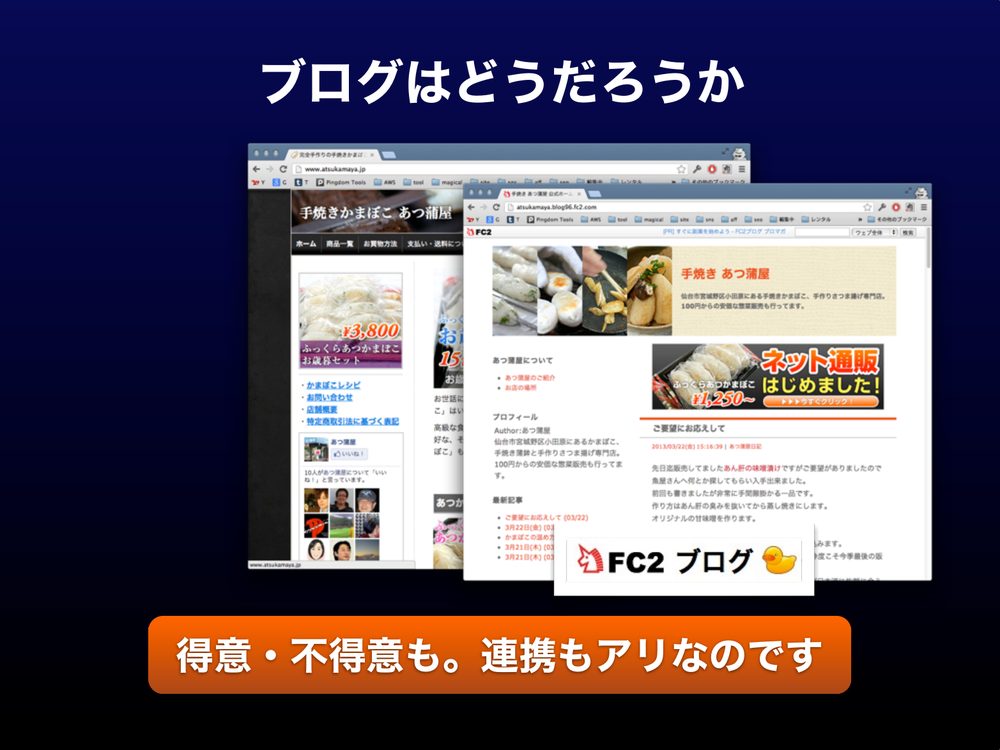 ブログはどうだろうか 得意・不得意も。連携もアリなのです