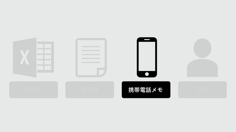 Excel 紙媒体 携帯電話メモ 記憶