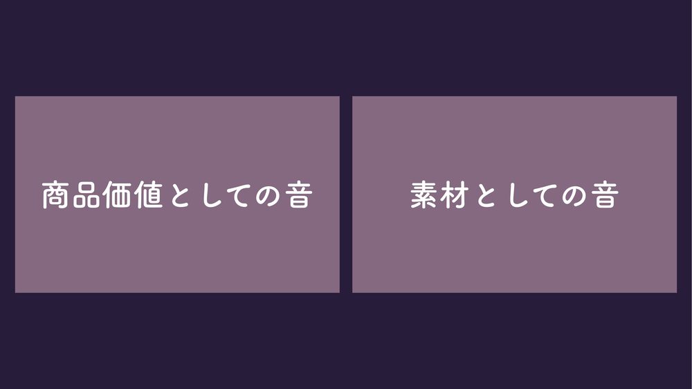 商品価値としての音 素材としての音