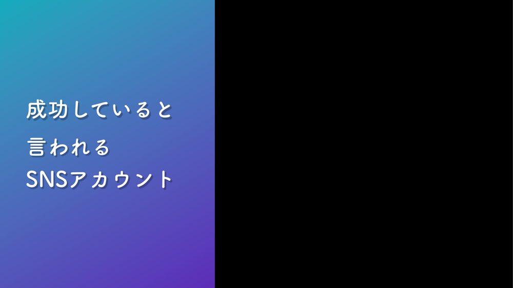 成功していると 言われる SNSアカウント