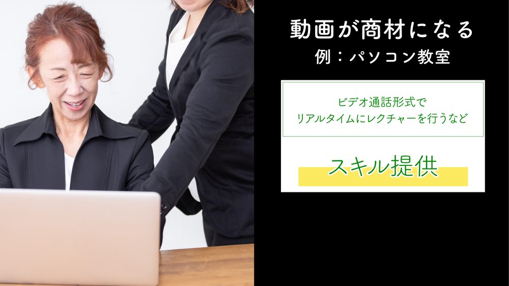 動画が商材になる 例:パソコン教室