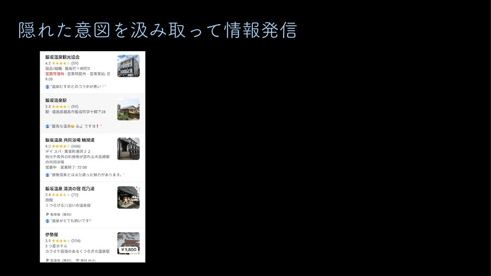 隠れた意図を汲み取って情報発信