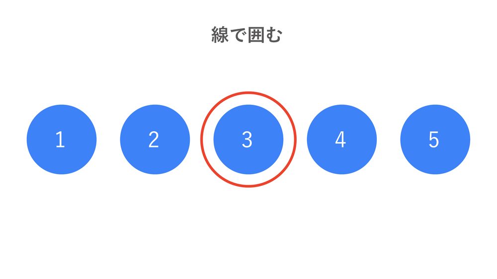線で囲む 1 2 3 4 5